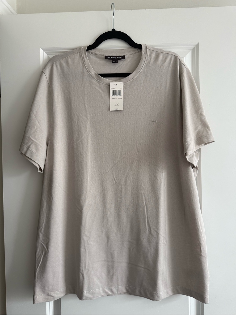 Michael Kors Men's Short-Sleeve Crewneck Tee in Light Beige